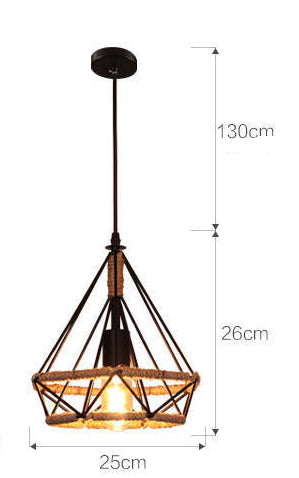 Rustic Industrial Pendant Light - Warm Vintage Ceiling Light
